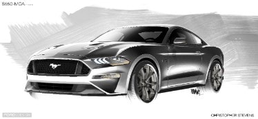 2018 Ford Mustang design sketch